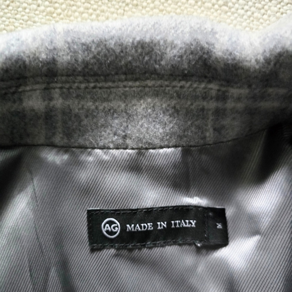 AG Adriano Goldschmied Wool Made In Italy Plaid Jacket Blazer Medium NWOT - Picture 11 of 12